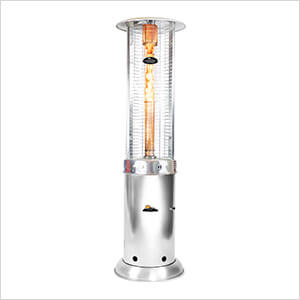 Helios 32K BTU Flame Tower Heater (Stainless Steel)