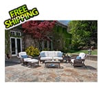 Tortuga Outdoor Sea Pines 6-Piece Sofa Set (Java / Canvas Canvas)