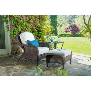 Sea Pines 3-Piece Seating Set (Java / Canvas Canvas)