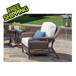 Tortuga Outdoor Sea Pines Chair and Side Table Set (Java / Canvas Natural)