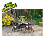 Tortuga Outdoor Sea Pines 5-Piece Conversation Table Set (Java / Canvas Natural)