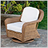 Sea Pines Swivel Rocking Dining Chair (Mojave / Canvas Natural)