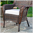 Sea Pines Dining Chair (Java / Canvas Natural)
