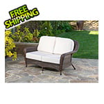 Tortuga Outdoor Sea Pines Loveseat (Java / Canvas Natural)