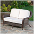 Sea Pines Loveseat (Java / Canvas Natural)