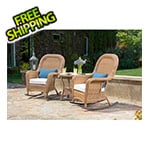 Tortuga Outdoor Sea Pines 2 Rockers and Table Bundle (Mojave / Canvas Canvas)