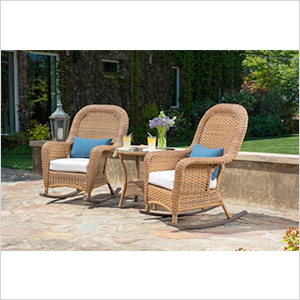 Sea Pines 2 Rockers and Table Bundle (Mojave / Canvas Canvas)
