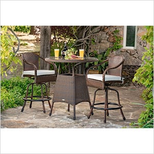 Sea Pines 3 Piece Bar Set (Java / Canvas Natural)