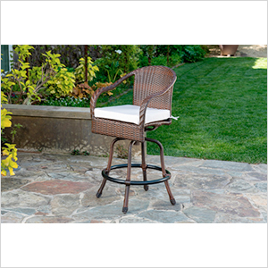 Sea Pines Bar Chair (Java / Canvas Natural)