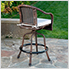 Sea Pines Bar Chair (Java / Canvas Natural)