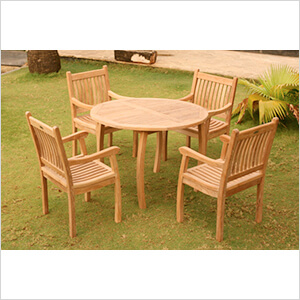 Jakarta 5-Piece Teak Dining Set