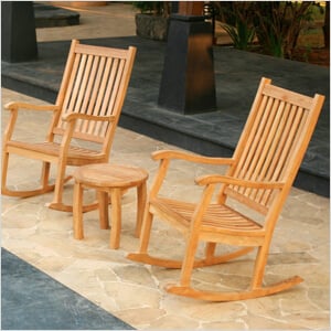 Jakarta 3-Piece Teak Rocker Set