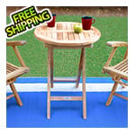 Tortuga Outdoor Jakarta Teak Folding Bistro Table