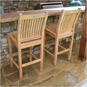 Jakarta Teak Bar Chairs (2-Pack)