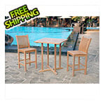 Tortuga Outdoor Jakarta 3-Piece Teak Bar Set