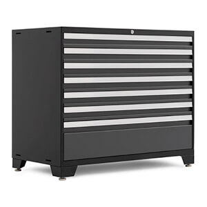 PRO 3.0 Series Grey 42 in. 7-Drawer Tool Cabinet
