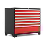 NewAge Garage Cabinets PRO Series Red 42 in. 7-Drawer Tool Cabinet