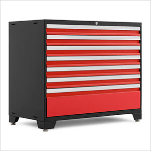 PRO Series Red 42 in. 7-Drawer Tool Cabinet