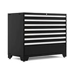 NewAge Garage Cabinets PRO Series Black 42 in. 7-Drawer Tool Cabinet