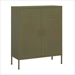 31.5" x 13.8" x 40" Steel Storage Cabinet (Olive Green)