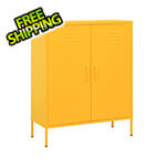 vidaXL 31.5" x 13.8" x 40" Steel Storage Cabinet (Mustard Yellow)