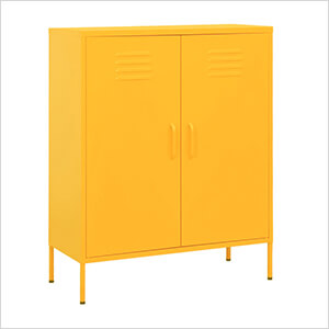 31.5" x 13.8" x 40" Steel Storage Cabinet (Mustard Yellow)