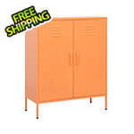 vidaXL 31.5" x 13.8" x 40" Steel Storage Cabinet (Orange)