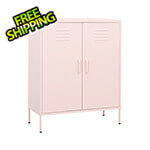 vidaXL 31.5" x 13.8" x 40" Steel Storage Cabinet (Pink)