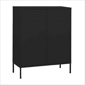 31.5" x 13.8" x 40" Steel Storage Cabinet (Black)