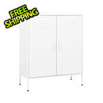 vidaXL 31.5" x 13.8" x 40" Steel Storage Cabinet (White)