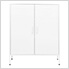 31.5" x 13.8" x 40" Steel Storage Cabinet (White)