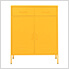 31.5" x 13.8" x 40" Steel Combo Cabinet (Mustard Yellow)