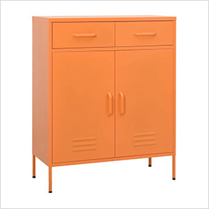 31.5" x 13.8" x 40" Steel Combo Cabinet (Orange)