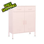 vidaXL 31.5" x 13.8" x 40" Steel Combo Cabinet (Pink)