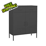 vidaXL 31.5" x 13.8" x 40" Steel Combo Cabinet (Anthracite)