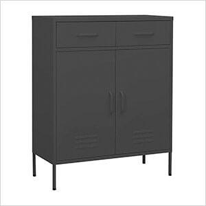 31.5" x 13.8" x 40" Steel Combo Cabinet (Anthracite)