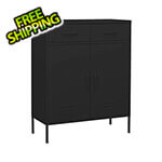 vidaXL 31.5" x 13.8" x 40" Steel Combo Cabinet (Black)