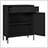 31.5" x 13.8" x 40" Steel Combo Cabinet (Black)