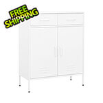 vidaXL 31.5" x 13.8" x 40" Steel Combo Cabinet (White)