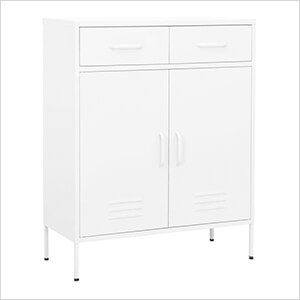 31.5" x 13.8" x 40" Steel Combo Cabinet (White)