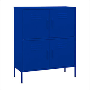 31.5" x 13.8" x 40" Steel Multishelf Cabinet (Navy Blue)