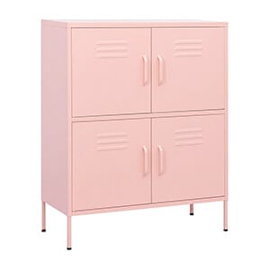 31.5" x 13.8" x 40" Steel Multishelf Cabinet (Pink)