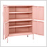 31.5" x 13.8" x 40" Steel Multishelf Cabinet (Pink)