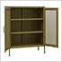 31.5" x 13.8" x 40" Steel Storage Cabinet with Screen Doors (Olive Green)