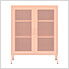 31.5" x 13.8" x 40" Steel Storage Cabinet with Screen Doors (Pink)