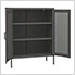 31.5" x 13.8" x 40" Steel Storage Cabinet with Screen Doors (Anthracite)