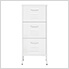 16.7" x 13.8" x 40" Steel 3-Drawer Cabinet (White)