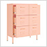 31.5" x 13.8" x 40" Steel 6-Drawer Cabinet (Pink)
