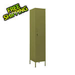 vidaXL 13.8" x 18.1" x 70.9" Steel Locker Cabinet (Olive Green)