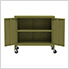 23.6" x 13.8" x 22" Steel Rolling Storage Cabinet (Olive Green)